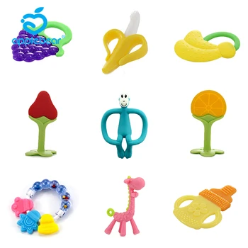 

Mussels Silicone Teether And Rattle Environmental Protection Chewable Oral Care Latex Free Dental Tool Baby Silicone Toothbrush
