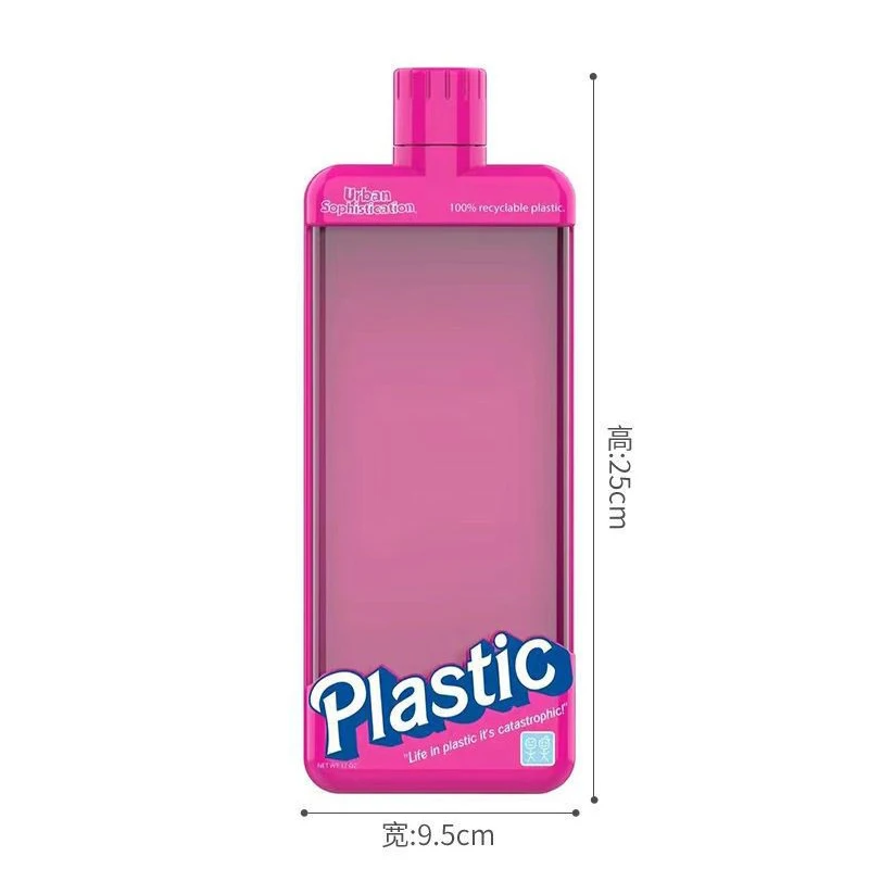 Sports Water Bottle Fashion Urban Sports Bottle 500ml Water Cup Outdoor Fitness Flat Bottle Eco-Friendly Antibacterial Juice Water