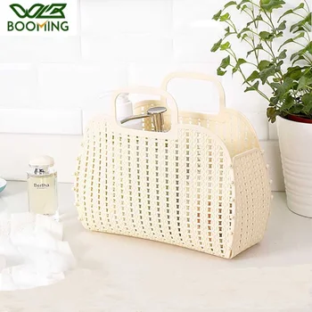

WBBOOMING Ins Fashion Foldable Storage Basket Colorful Portable Kitchen Bathroom Bath Basket Bathroom Accessories Organizers
