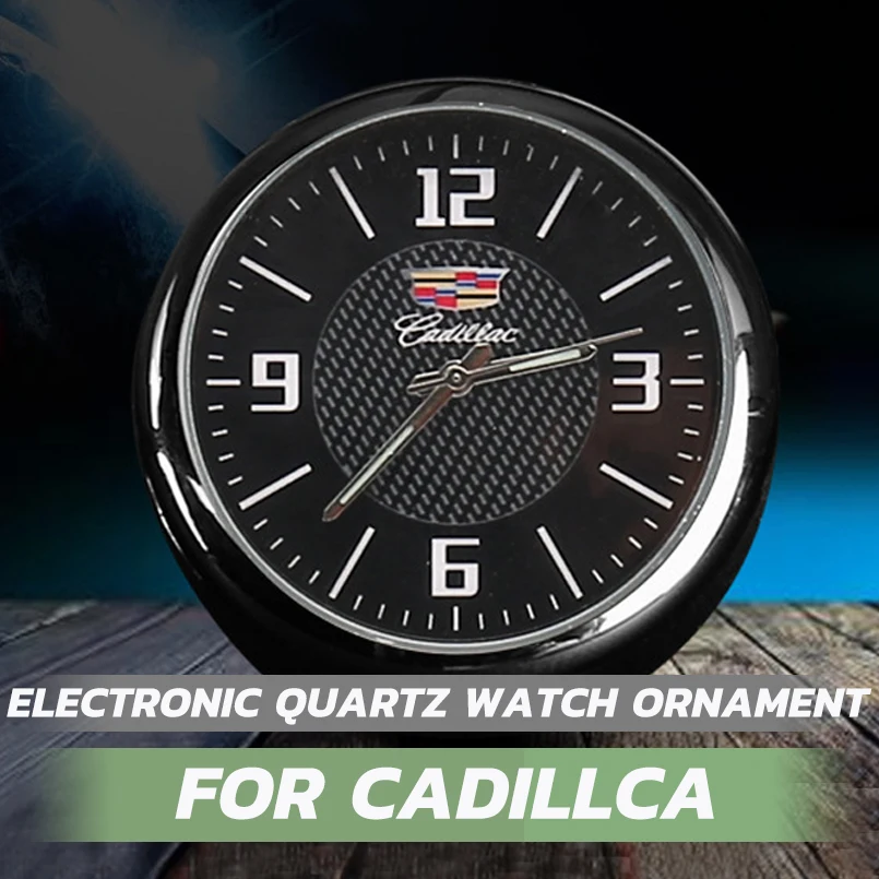 

Car Interior Car Clock Accessories Quartz Watch Socket Clock Fragrance Electronics For Cadillca