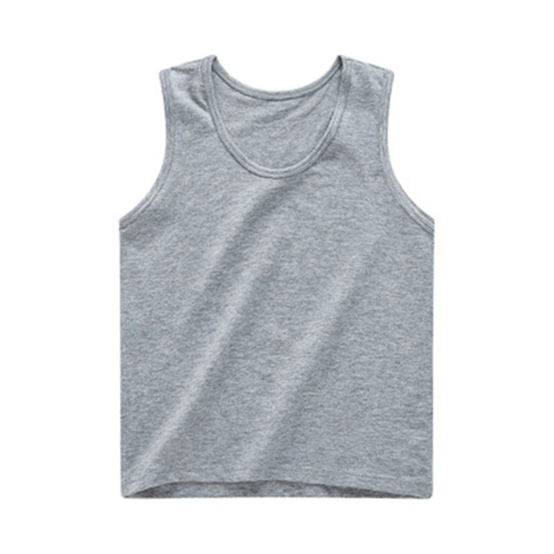 Kids Underwear Model Cotton Girls Tank Tops Solid Color Girls Vest Children Singlet Undershirt for 2-12 Years
