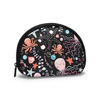 

2020 Man Women Smart Wallet Business Card Wallet Credit Business Mini Card Wallet Octopus And Jellyfish Cute Sea Creature