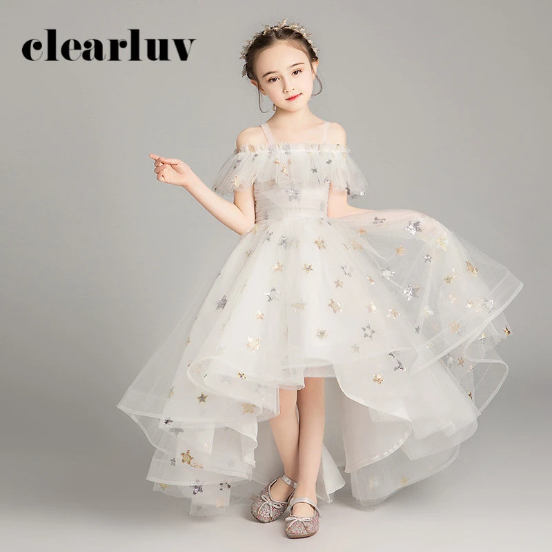 spaghetti strap flower girl dress