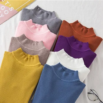 

Autumn Baby Boys Girls Turtleneck Sweaters Sweater Kids Sweaters For Winter Knitted Bottoming Boys Sweaters Vetement Enfant