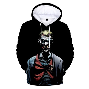 

Casual Hot Sale 3D Movie Joker Hoodies Hip Hop Street Wear Style Long Sleeve 3D Printed Joker Hoodie sweatshirt Boys/girls Coats
