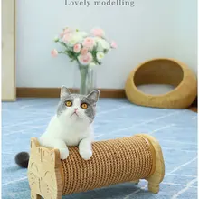 Сизаль Когтеточка для кошек природа сосновые скалолазание рамки Мебель для кошек котенок доска-скребок обучающие игрушки для домашних животных
