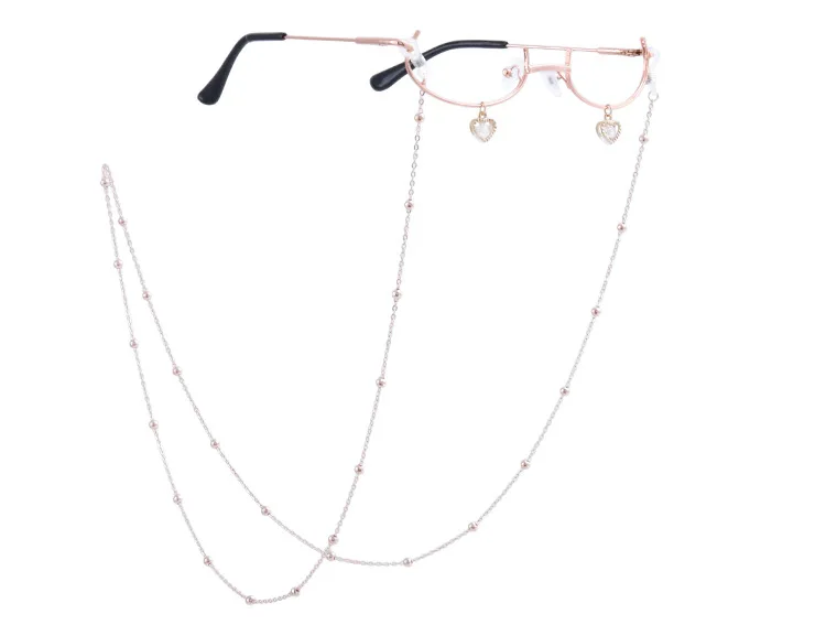 Ins girl wind half-frame pendant glasses net red with the Korean version with a chain decorative glasses