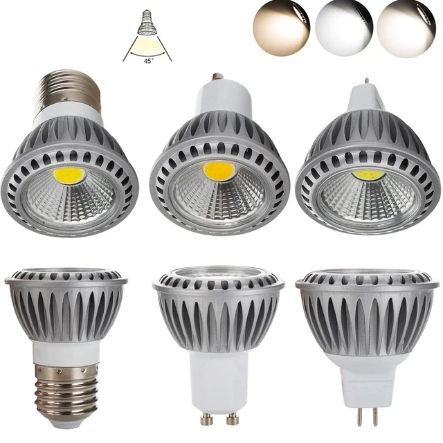 E27 GU10 MR16 15W LED COB faretti lampadine dimmerabili AC 110V/220V DC 12V faretti  lampade bianche per la casa apparecchio per soggiorno - AliExpress