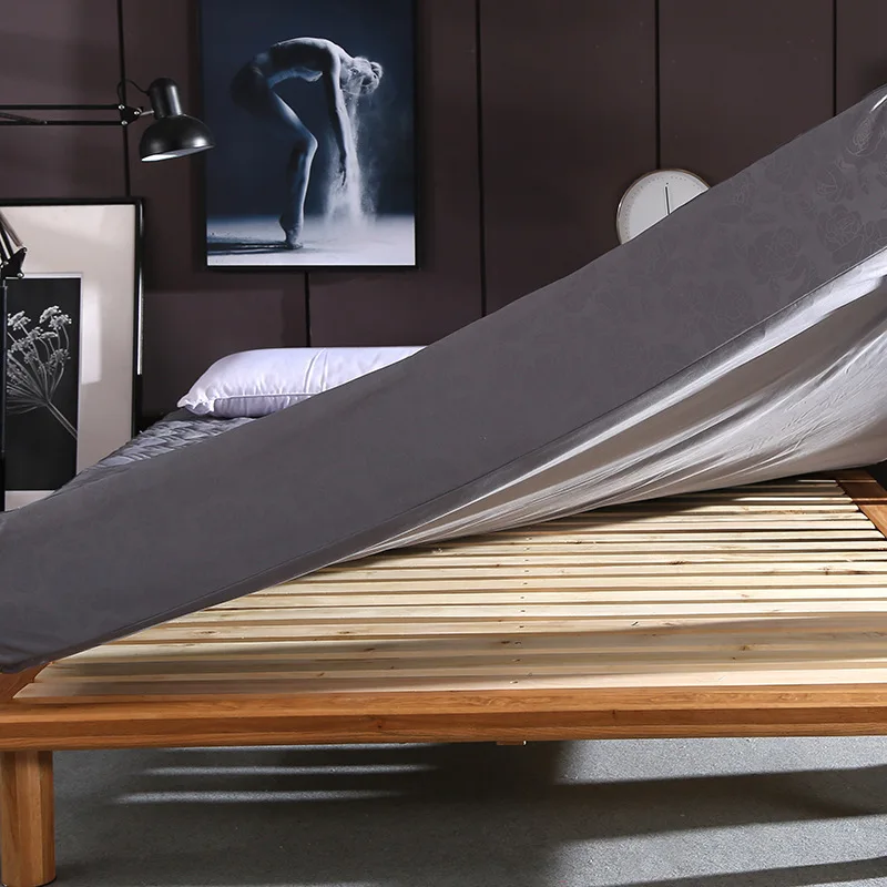  Six Sides All Inclusive Quilted Mattress Cover Soft Fiber Topper Pad Plain Solid Color Bed Mattress