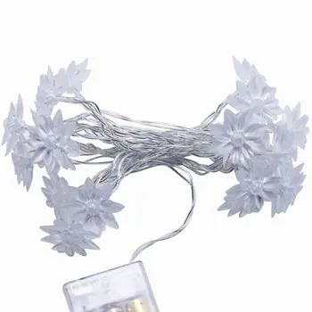

Lotus Shaped Battery Powered Lamp Strings 1.2m 10 Leds Decorative Light Strings Outdoor Garden Windowsill Decor