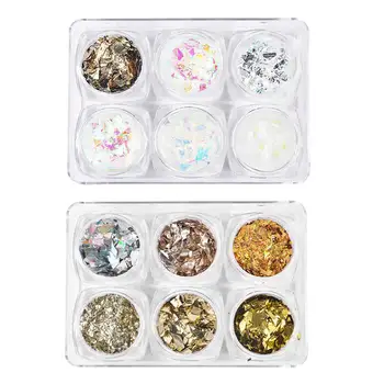

Nail Glitter Powder Holographic Nail Art Chrome Pigment Sequins Flakes Manicure Tool Nail Art Decoration Accessories