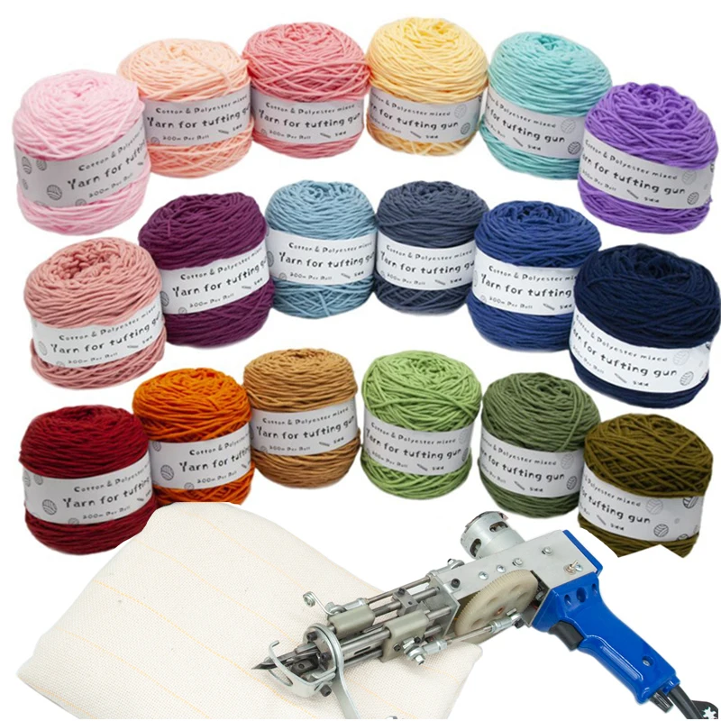 Solid Tufting Yarn 8 Strands Cotton Yarn For Tufting Gun Monk Cloth