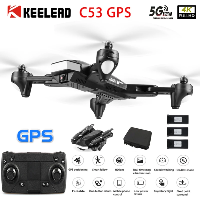 C53 gps Дрон 5G Wi-Fi 400 м передача изображения FPV 4K камера Дрон Профессиональный gps позиционирование без потери Квадрокоптер складной Дрон