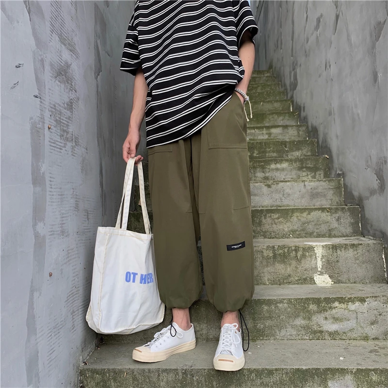 Autumn Drawstring Labeling Leisure Time Pants Xz518-1 K99 P50 Autumn Drawstring Labeling Leisure Time Pants Xz518-1 K99 P50