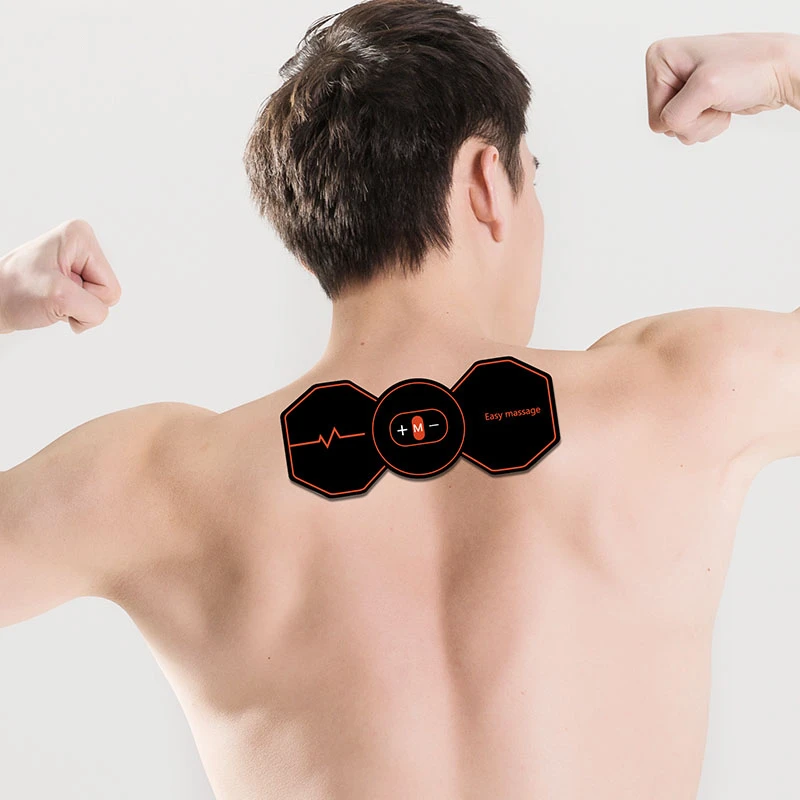 EMS Neck Massager Health Care Relax Tools Silicone+Abs Neck And Back Massager Shiatsu Cervical Neck Vibro Massage Physiotherapy