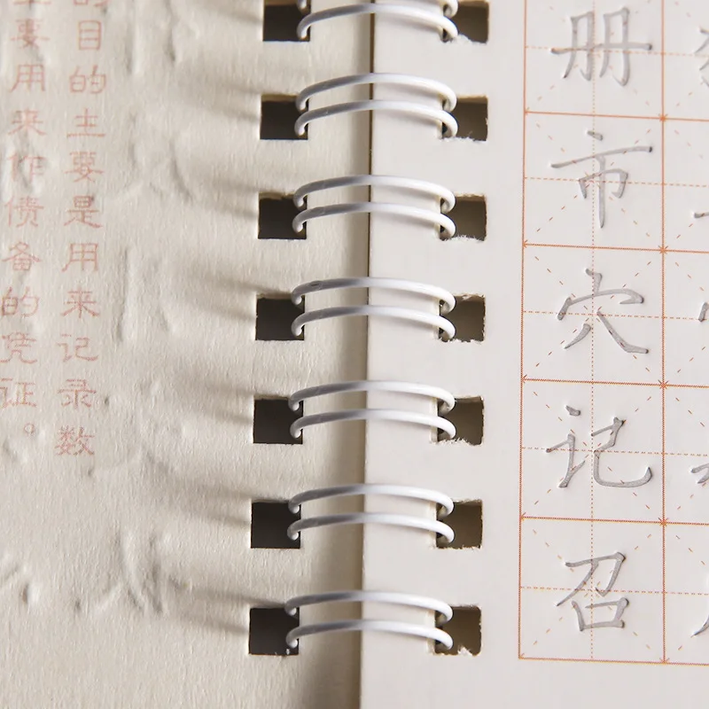6Pcs 3D Chinese Characters Reusable Groove Calligraphy Copybook Erasable pen Learn hanzi Adults Art writing Books 3