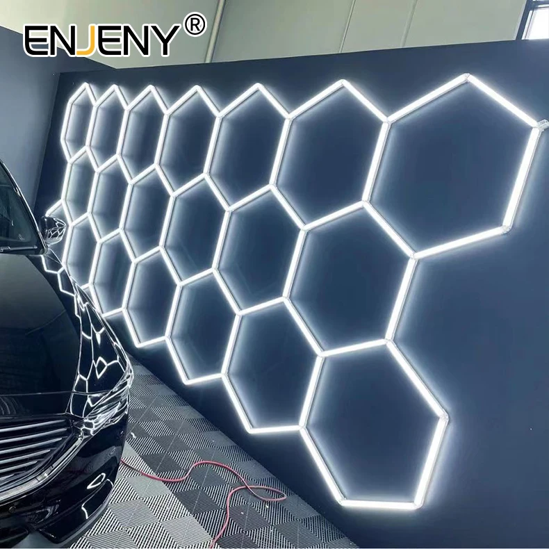 6500K Hexagon LED Detailing Working Light for Car Garage Bay Honeycomb Hive  Grille Style Show Room Auto Repair Lamps AliExpress