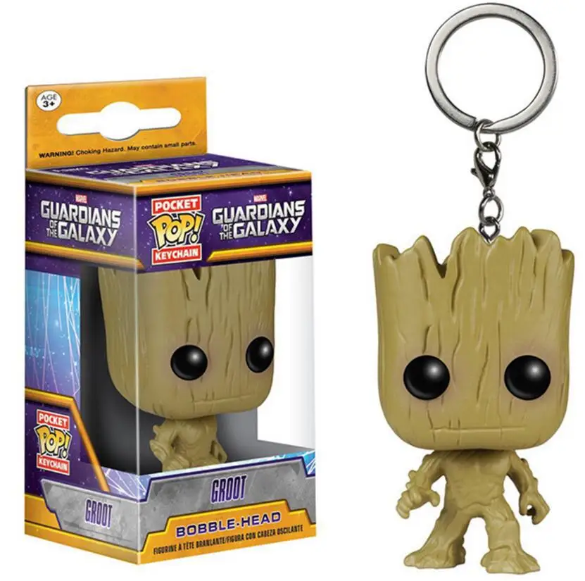 FUNKO POP guardiers of the Galaxy Rocket Star-Lord Groot Карманный Брелок виниловые фигурки Коллекция Модель игрушки