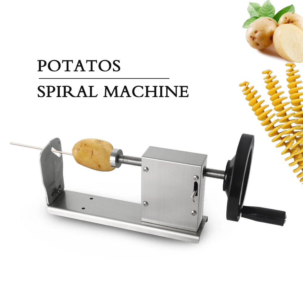 Twisted Spiral Potato Cutter Manual Potato Slicer Multifunction Vegetable Cutting Machine Tool Stainless Steel Blade