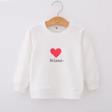 Белые толстовки с капюшоном для маленьких девочек; свитшоты для новорожденных в стиле унисекс; спортивный костюм с рисунком сердца; размеры От 1 до 3 лет; одежда для маленьких мальчиков