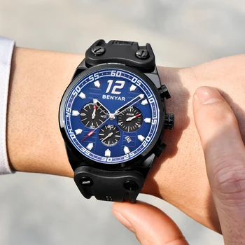 

2019 New BENYAR Men's Sports Watches Man Quartz Watch Waterproof Clock Top Luxury Brand Man Watch Chronograph Relogio Masculino
