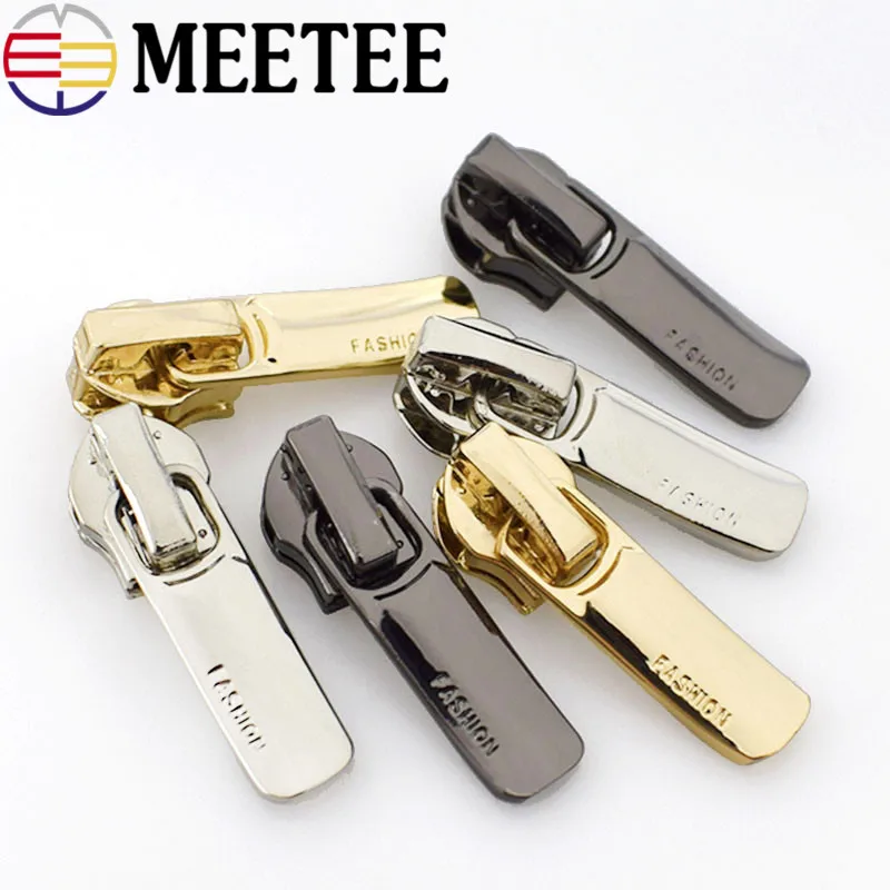 20 шт 5# Meetee нейлоновая молния голова Съемник ползунки металлический материал молния Ремонтный комплект DIY швейная одежда сумка молния замок аксессуар