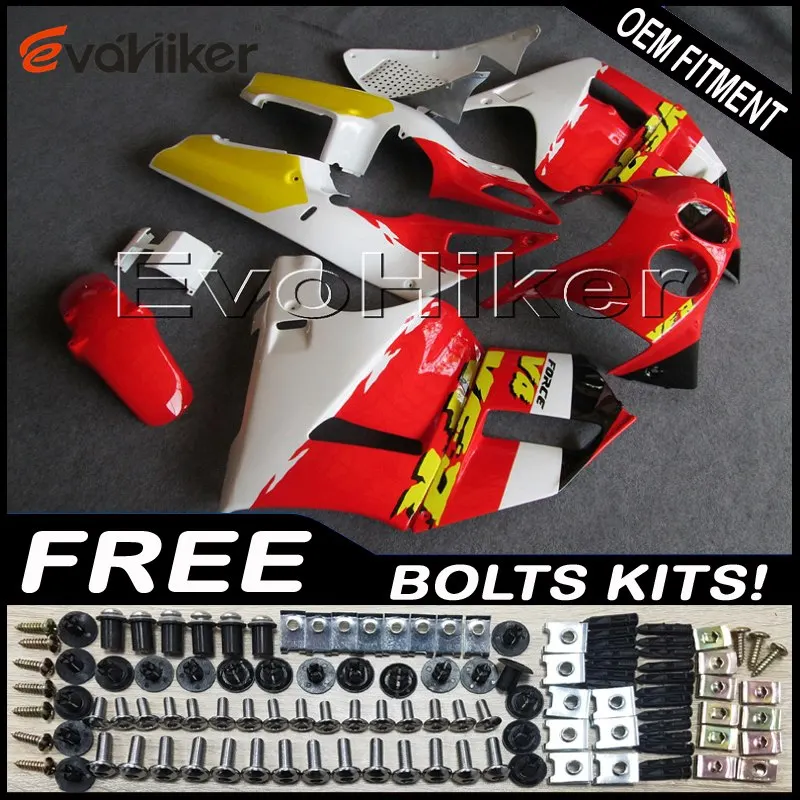 Заказной обтекатель для VFR400R NC30 V4 1989-1993 ABS пластиковые мотоциклетные панели красный белый+ подарки - Цвет: A