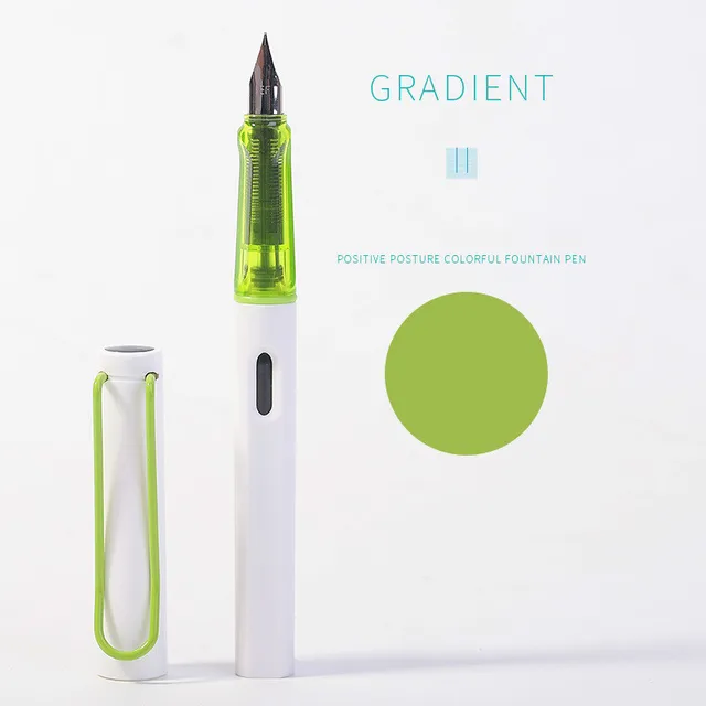 2021 New Fountain Pen Fashion Popular Plastic Colorful Classic Business Gift Ink Pens Nice Office Pen Gift Gradient Color 648