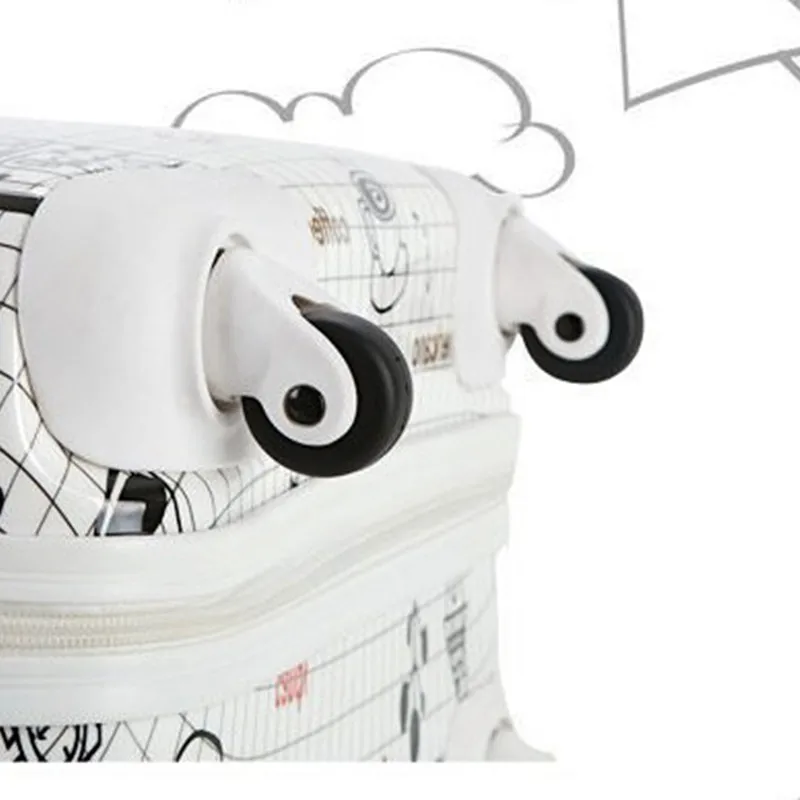 New Men Women Universal 4 Wheels Travel Trolley Bags Rolling Luggage Case 20 24 Inch Baggage