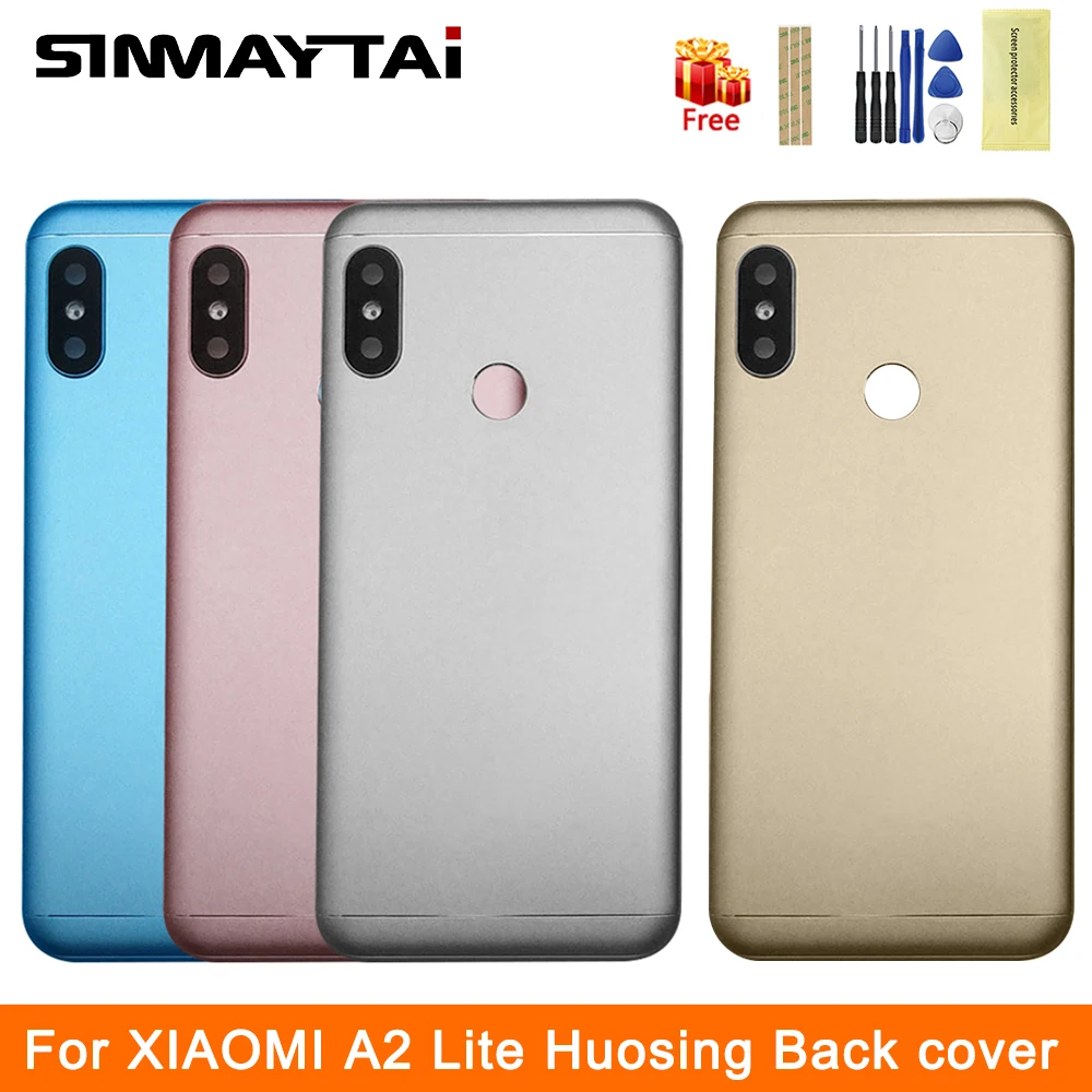 Чехол для телефона Xiaomi MI A2 Lite крышка аккумулятора Mi задняя корпуса + кнопки