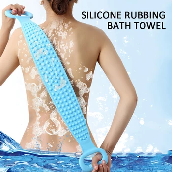 

Soft Rubber Multifunction Washcloths Bath Sponge Silicone Body Brush Towel Back Exfoliation Brushes Scrubber Sponge Woman