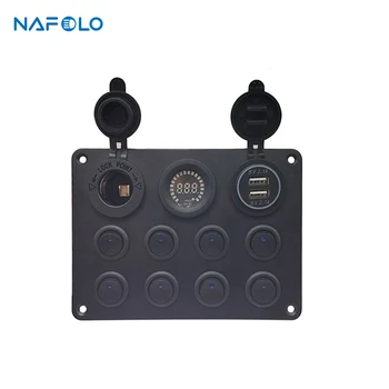 

Marine Boat Toggle Switch Panel for Car Boat Truck UTV Camper Caravan Waterproof Car Switch Panel Circuit Breaker 12V