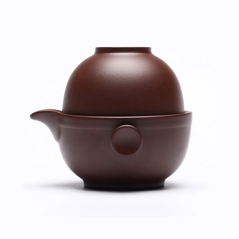 Дорожный чайный набор Исин фиолетовый глиняный горшок Quik Pots 1 чашка чайная посуда