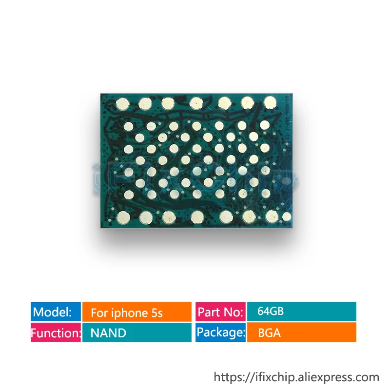 

For iPhone 5S 64GB Nand flash memory IC Harddisk HDD Chip Expand Capacity Solve Error 9 Programmed 64g