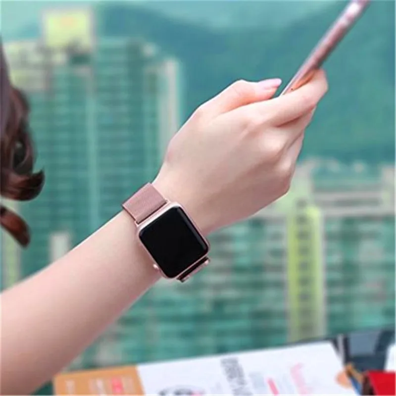 Нержавеющая сталь металлические часы с браслетом для apple watch серии 4 3 2 smart watch ремень 4 44 мм 42 мм apple watch band Размер 40 мм, 38 мм