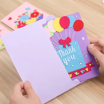 

DIY Handmade Greeting Cards Educational Toys Children Handmade Non-woven Material Craft Toys Kids Creative 3D Puzzle Toy