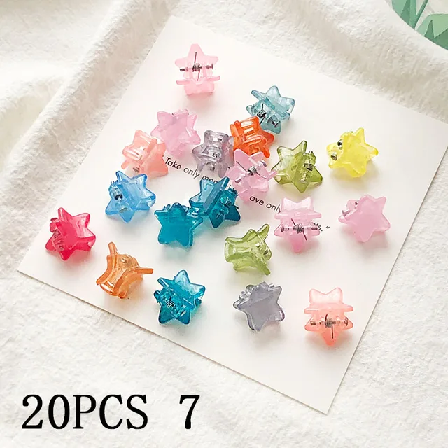 30/50PCS/Set Girls Cute Colorful Flower Star Mickey Small Hair Claws Kids Sweet Hairpins Hair Clips Fashion Hair Accessories 20pcs 7