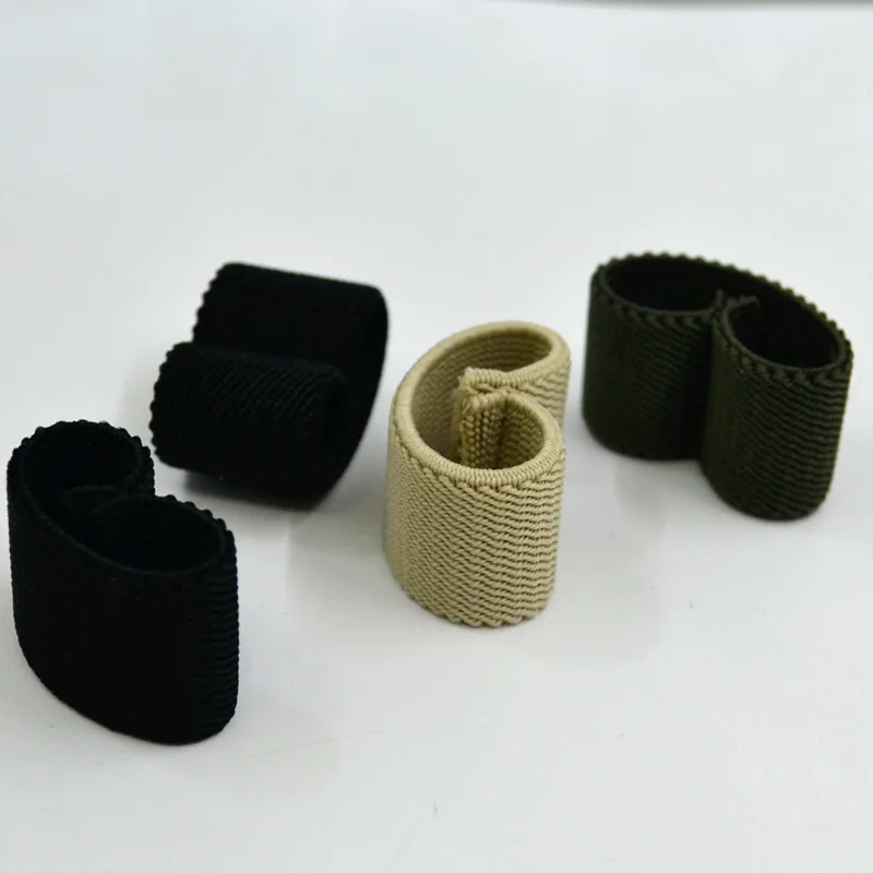 

10pcs elastic belt loop tail clamp nylon ring hook clamp clip band webbing accessory