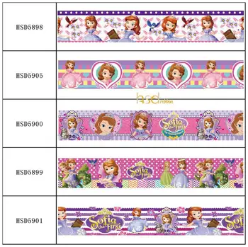 

HSDRibbon 22MM 38MM 50MM 75mm Little Princess series HT Grosgrain Ribbon 50Yards/Roll