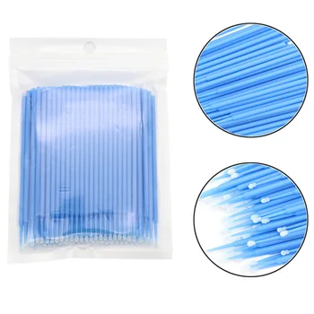 

100 Pcs/lot Micro Non-linting Eyelash Brush Individual Sanitary Extension Applicator Disposable Makeup Tool Durable PVC Cosmetic
