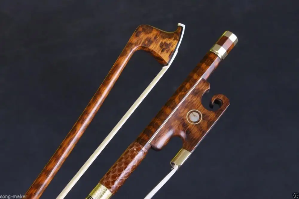 Yinfente Snakewood Violin Bow 4/4 Anticipo crine di Cavallo Pernambuco