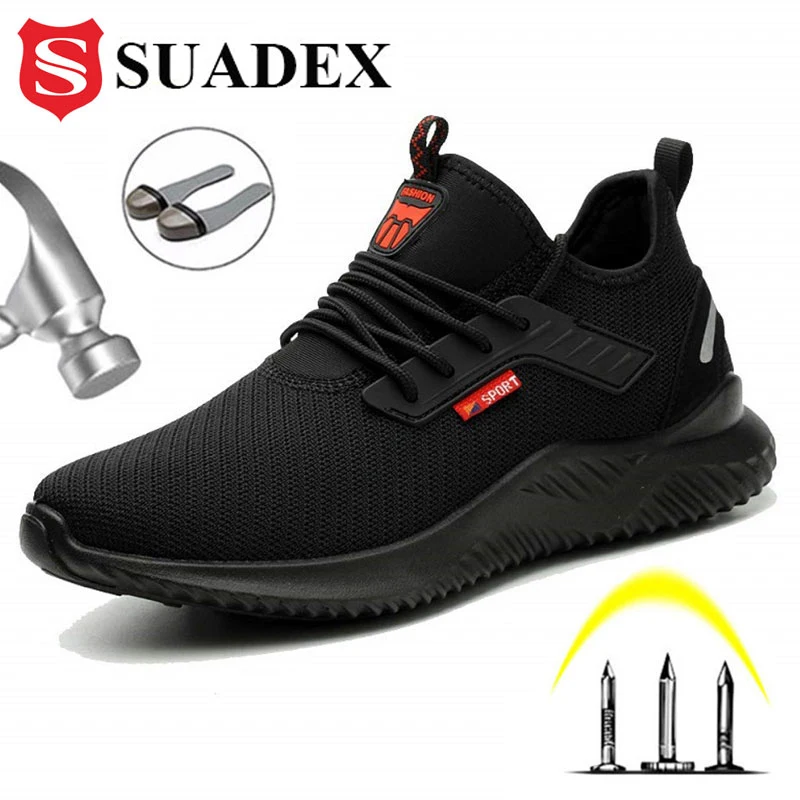 Shoes Work-Sneakers Safety-Boots Steel-Toe SUADEX Anti-Smashing Breathable Indestructible