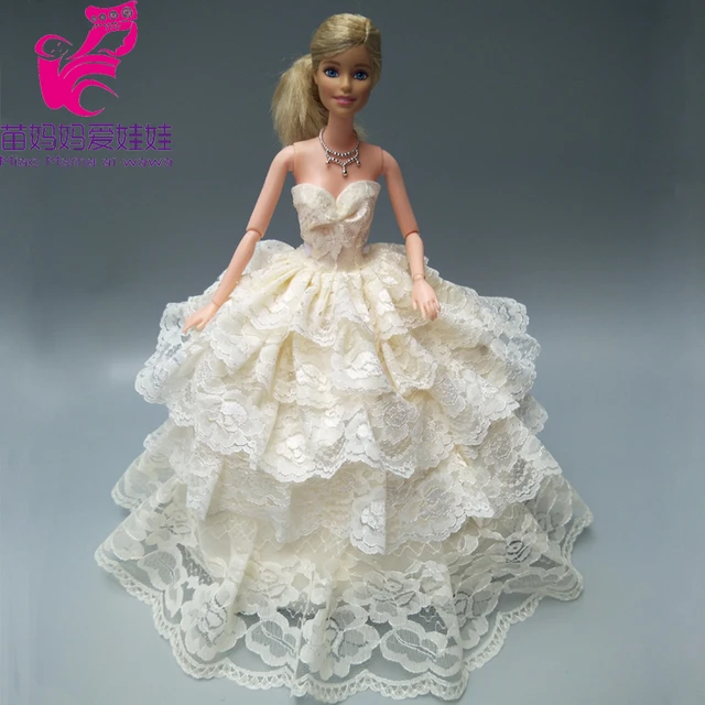 Moda bonecas barbie vestidos de festa vintage elegante vestido de casamento  vestir brinquedo crianças meninas presentes – comprar a preços baixos na