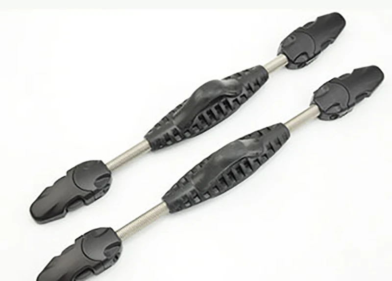 Stainless steel spring laces black for rubber ankles
