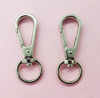 

Wholesale 100PCS 52mm Gunmetal color Alloy Swivel Clasps Snap Key Hooks DIY Key Chain Ring