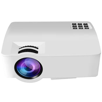 

A8 LED Projector Miniature Portable Wired Synchronous Display Wireless WIFI Projection Support 1080P US Plug