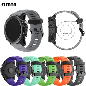 

FIFATA 26MM Watch Band For Garmin Fenix 3 Smart Watch Soft Silicone Wristband Replacement Watch Band For Garmin Fenix 5X/6X/3HR