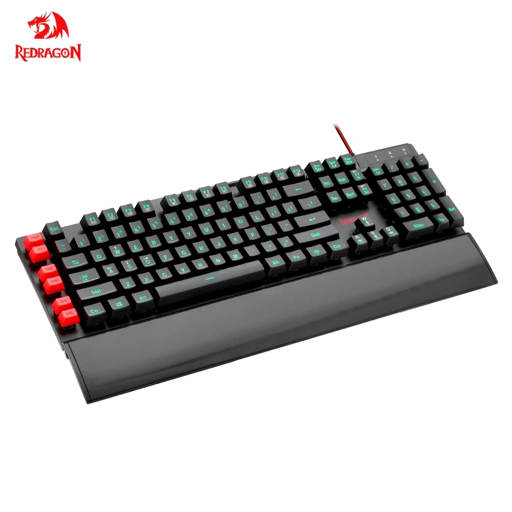 Игровая мембранная клавиатура Redragon K505 с USB эргономичный светодиодный экран 7