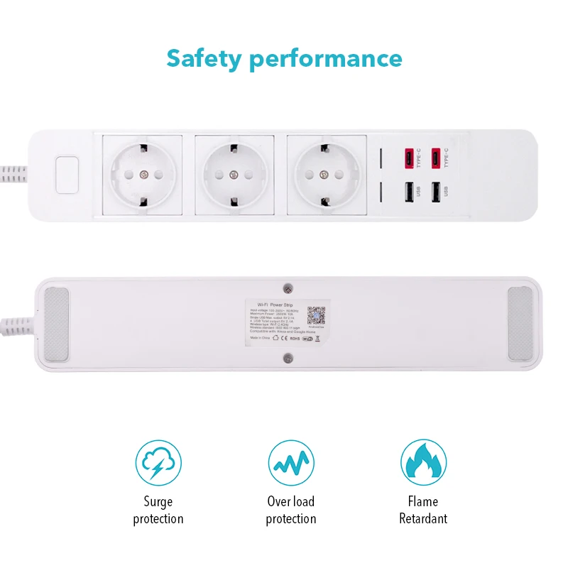 Wifi смарт Мощность полосы EU/UK/AU с 2 портами (стандарт Тип Док станция USB PortTiming