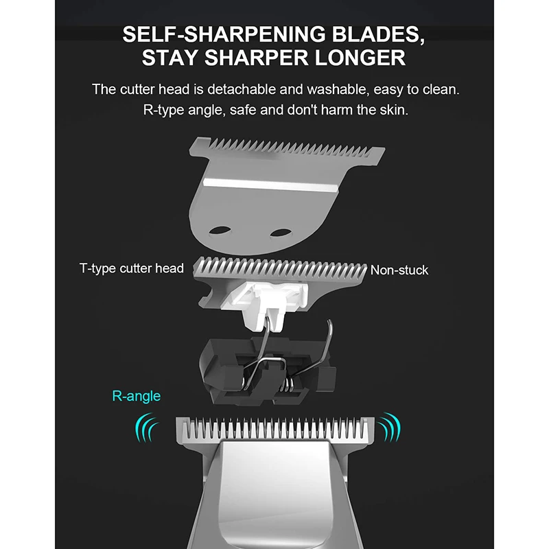 ENCHEN Hair Clippers with T Blade Close Cutting Haircut Kit Cordless Rechargeable Electric Trimmer for Men Kids Home Travel